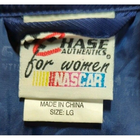 Vintage 90s Chase Authentics Jeff Gordon Dupont #24 NASCAR Jacket Women's Sz L - Picture 11 of 11